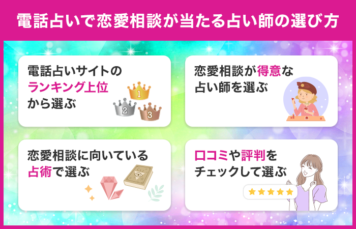 電話占いで恋愛相談が当たる占い師の選び方