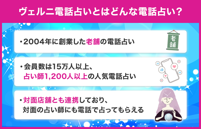 ヴェルニ電話占いとは？登録方法や鑑定料の目安・お得な情報を紹介