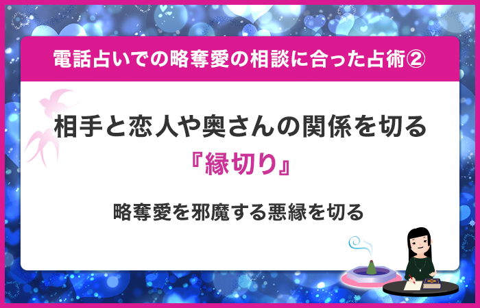 相手と恋人や奥さんの関係を切る『縁切り』