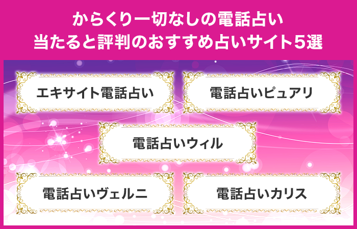 からくり一切なし！当たると評判のおすすめ電話占い5選！