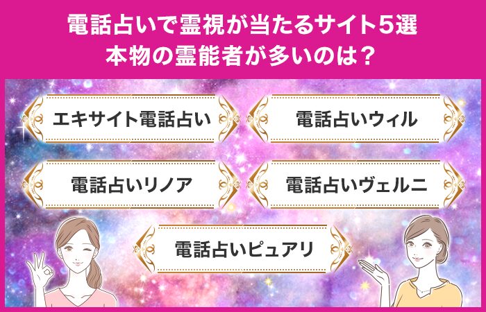 電話占いで霊視が当たるサイト5選！本物の霊能者が多いのは？