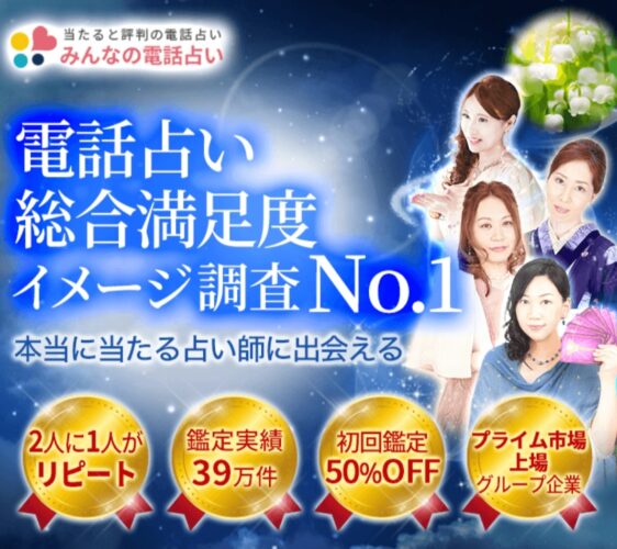 安いけど当たる電話占い7位：みんなの電話占い