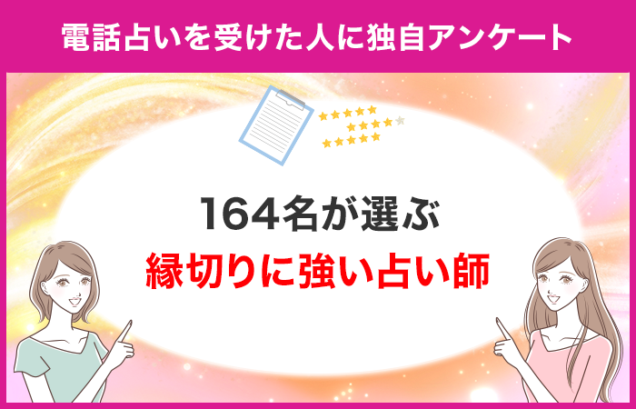 電話占いで縁切り関連の占いを受けた方のアンケート！164名が選ぶおすすめ占い師は？